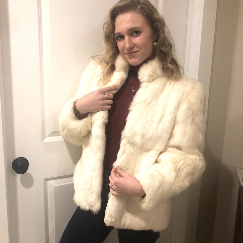 Vintage Fur Coat | Rabbit | Bomber